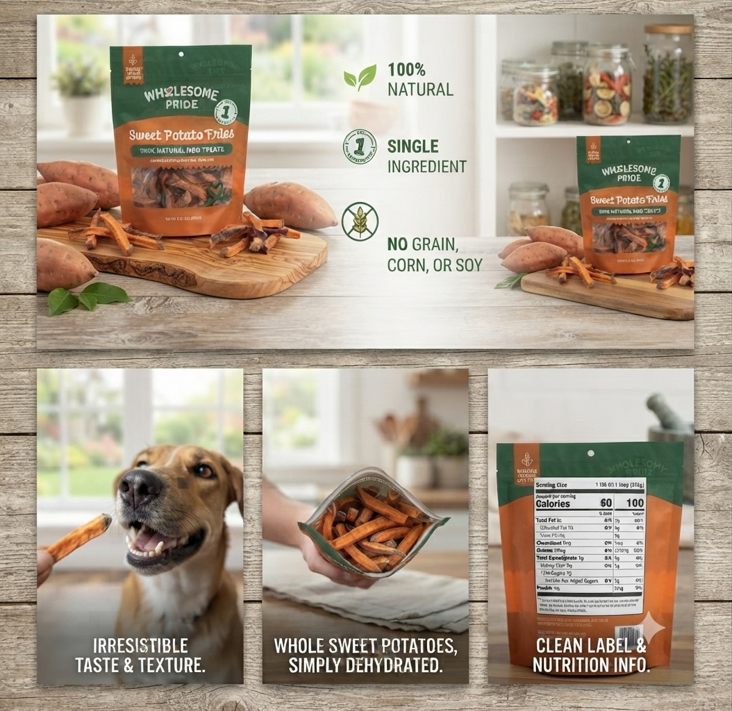 Sniffari Sweet Potato Fries — Single-Ingredient Dog Treats-2.0